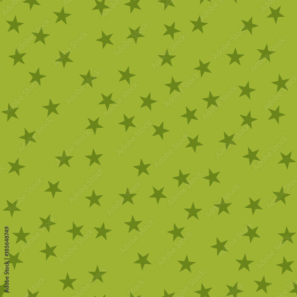 Olive stars seamless pattern on green background. Excellent endless random scattered olive stars festive pattern. Modern creative chaotic decor. Vector abstract illustration. Olive stars seamless pattern on green background. Excellent endless random scattered olive stars festive pattern. Modern creative chaotic decor. Vector abstract illustration.