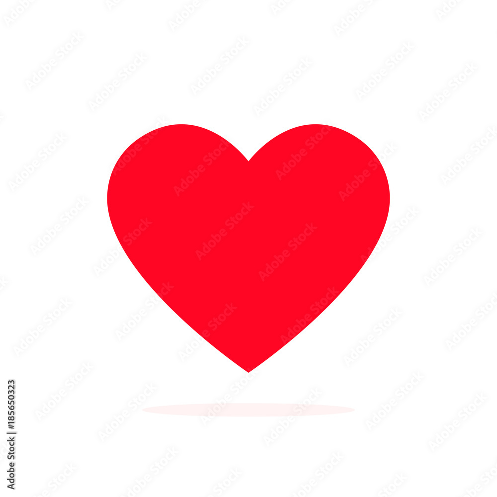 Vector illustration of a heart isolated on a white background.
