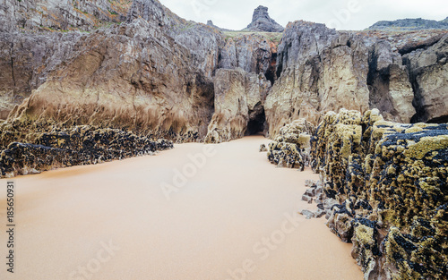 Rocky Sea Shore In Rhossili, Wales Coast Path photo