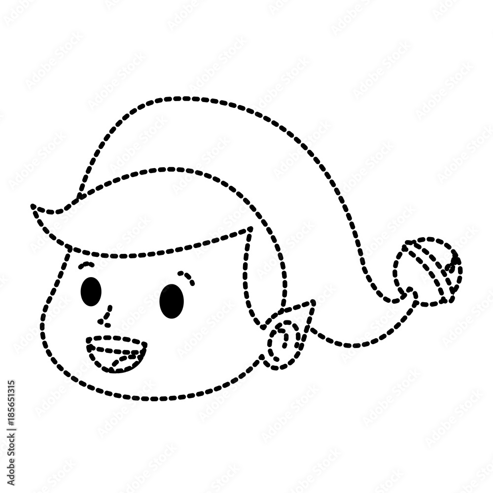 Cute elf face christmas cartoon icon vector illustration graphic design Cute elf face christmas cartoon icon vector illustration graphic design