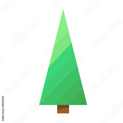 Simple minimalistic green tree.