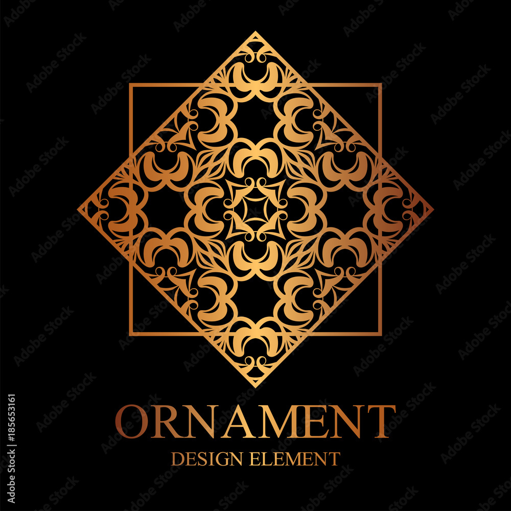 Geometric ornamental logo for design and decoration. Vector illustration