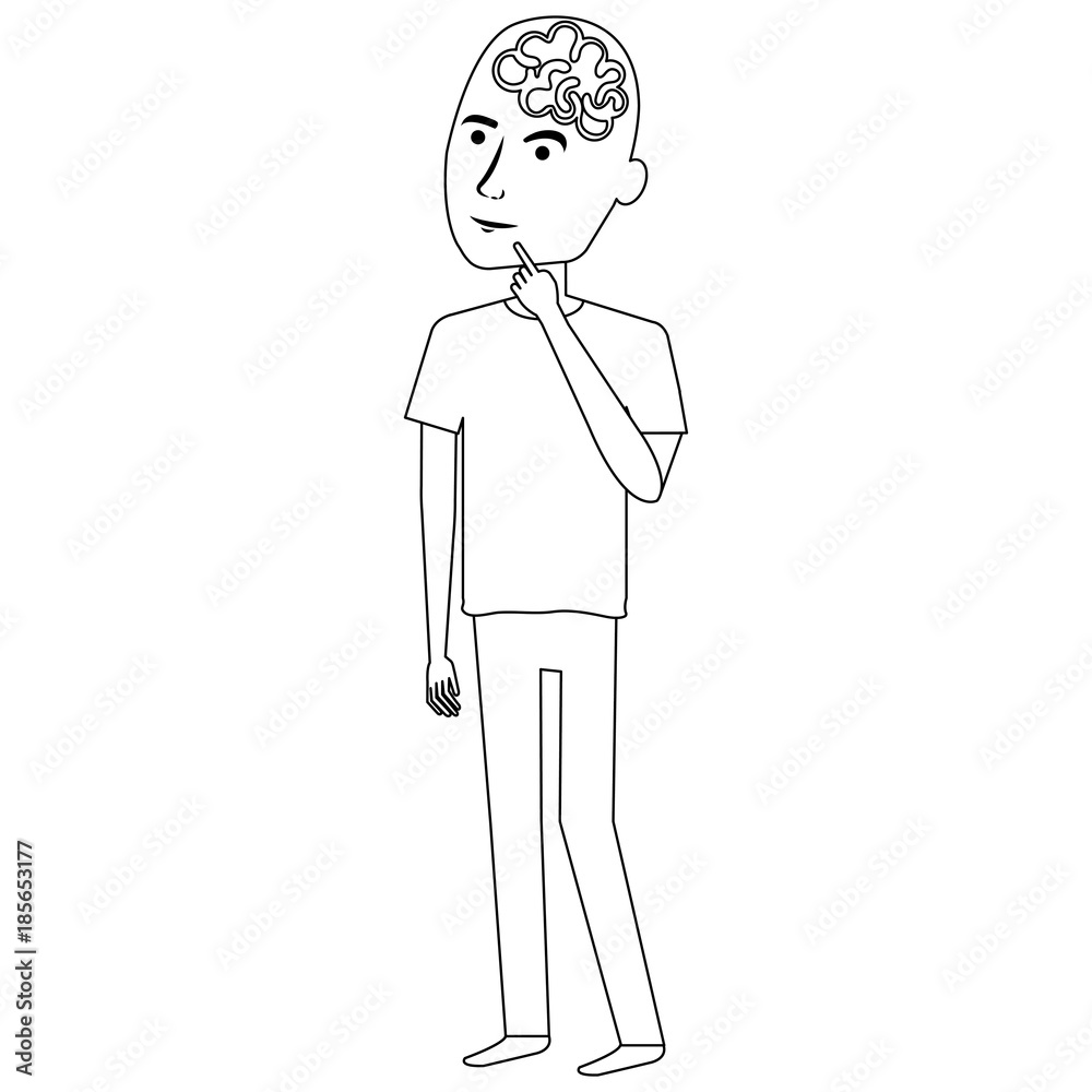 brain storming with human profile vector illustration design brain storming with human profile vector illustration design