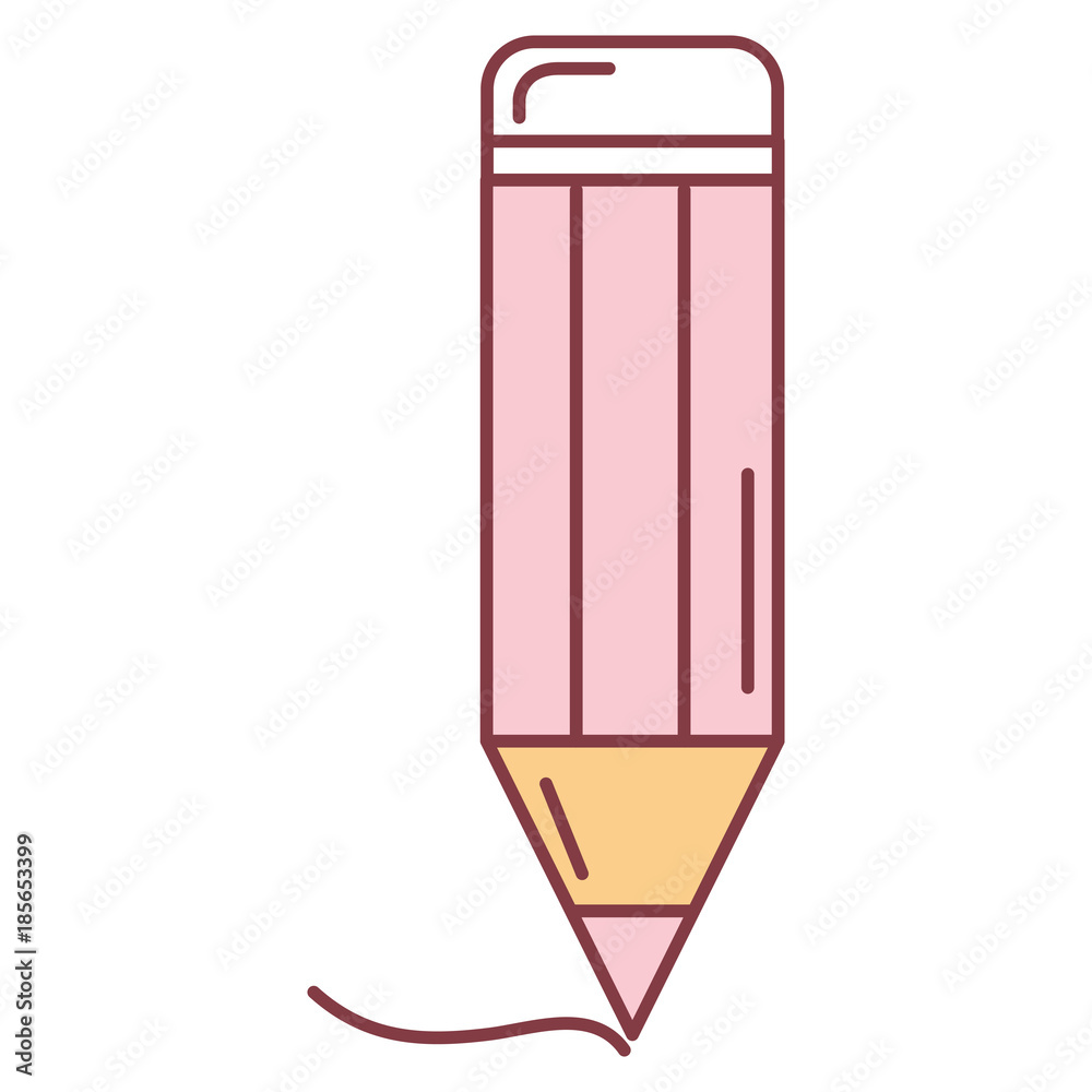 Obraz premium pencil school isolated icon vector illustration design