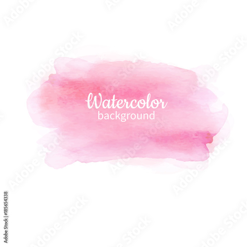 Watercolor pink abstract hand painted background. Watercolor vec