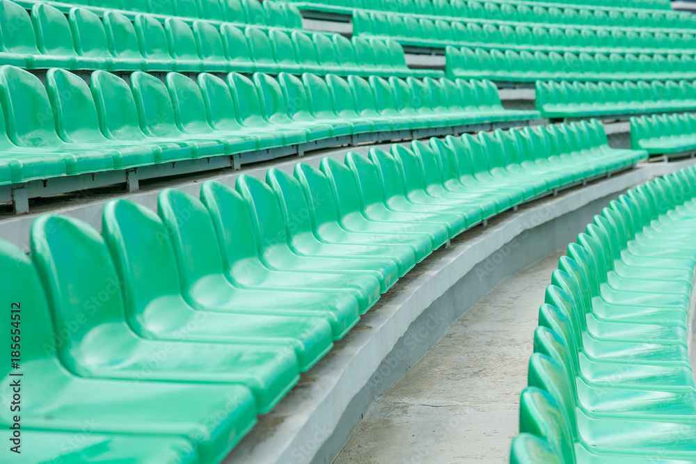 Fototapeta premium Empty rows with seats on a stadium
