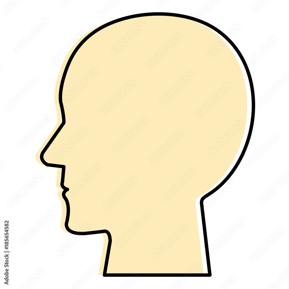 human profile isolated icon vector illustration design