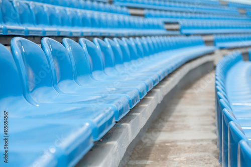 Empty rows with seats on a stadium © Volodymyr Herasymov