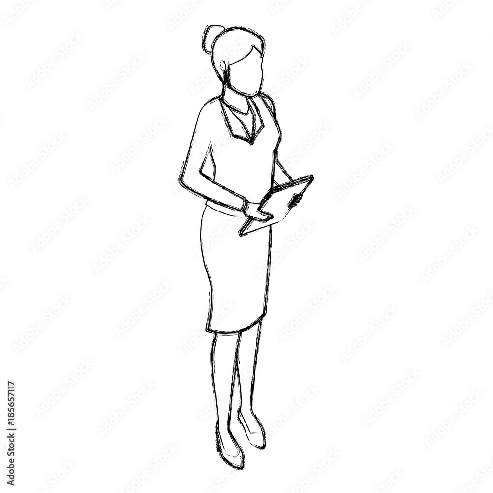 Business woman with document board icon vector illustration graphic design Business woman with document board icon vector illustration graphic design