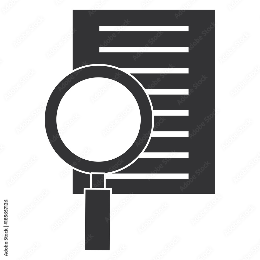 notebook with magnifying glass vector illustration design notebook with magnifying glass vector illustration design
