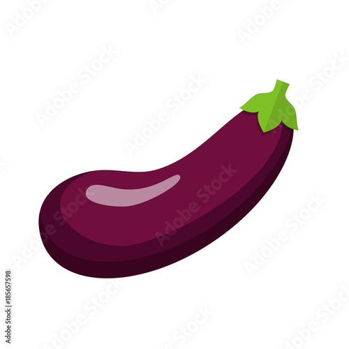 Aubergine Flat Design Icon