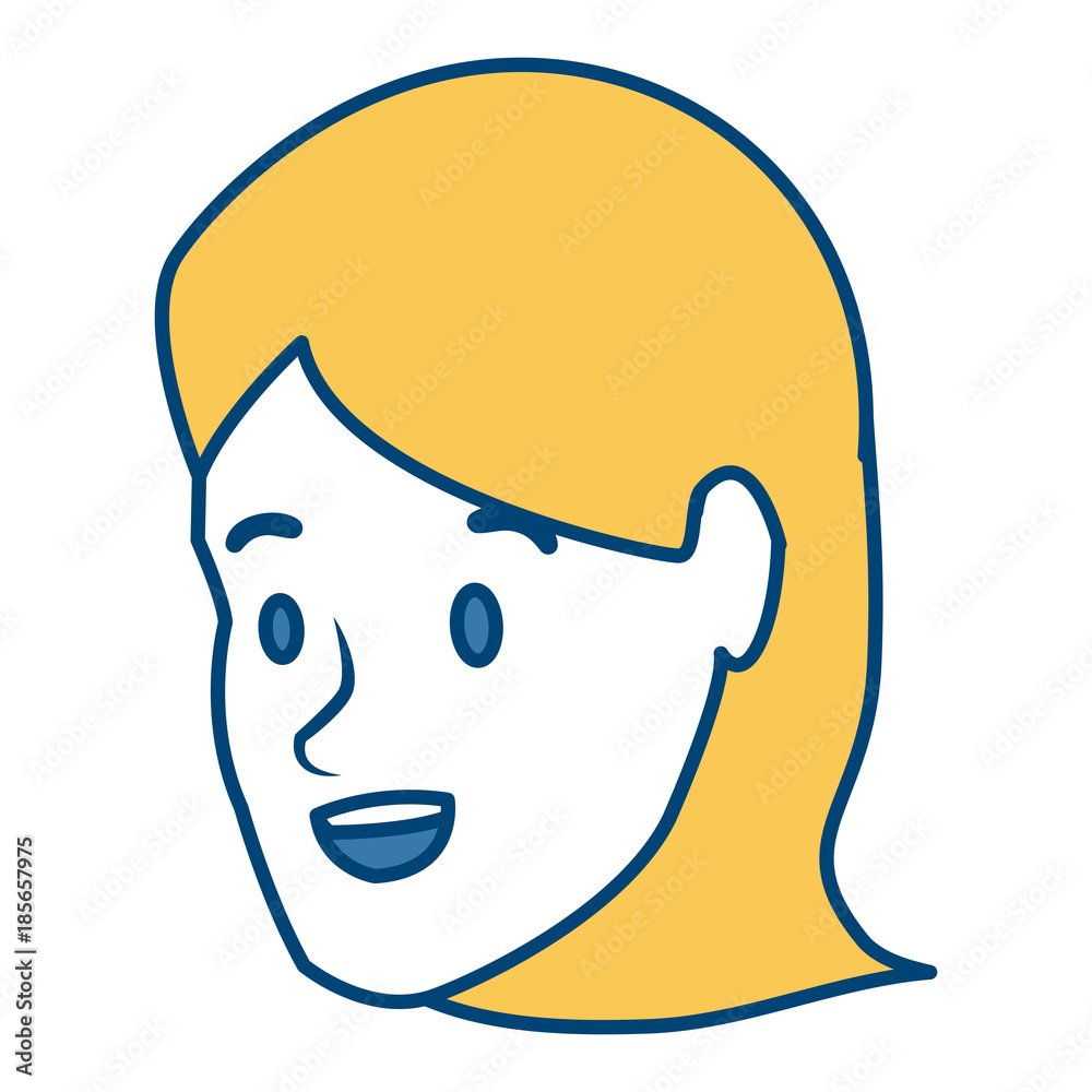 Woman face cartoon icon vector illustration graphic design Woman face cartoon icon vector illustration graphic design