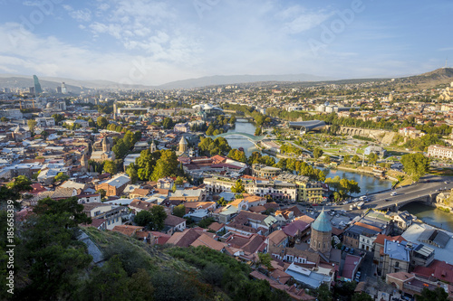 Fototapeta Naklejka Na Ścianę i Meble -  View over Tbilisi skyline, Georgia