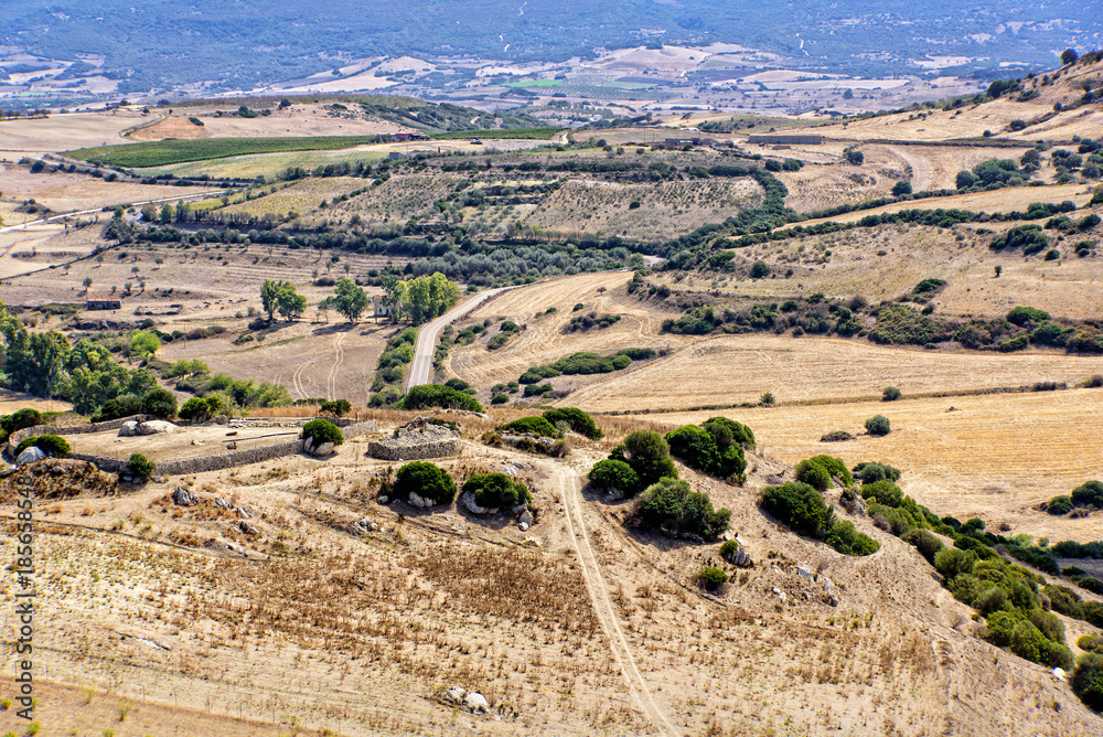 Sardinien Land Wiese Weg Feld