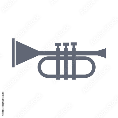 Trumpet music instrument symbol icon vector illustration graphic design