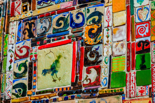 Colorful tiles in Tbilisi, Georgia © dinozzaver