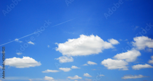Blue sky background. Sky and clouds. White clouds