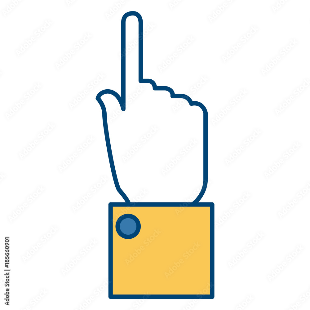 Fototapeta premium Hand with finger up icon vector illustration graphic design