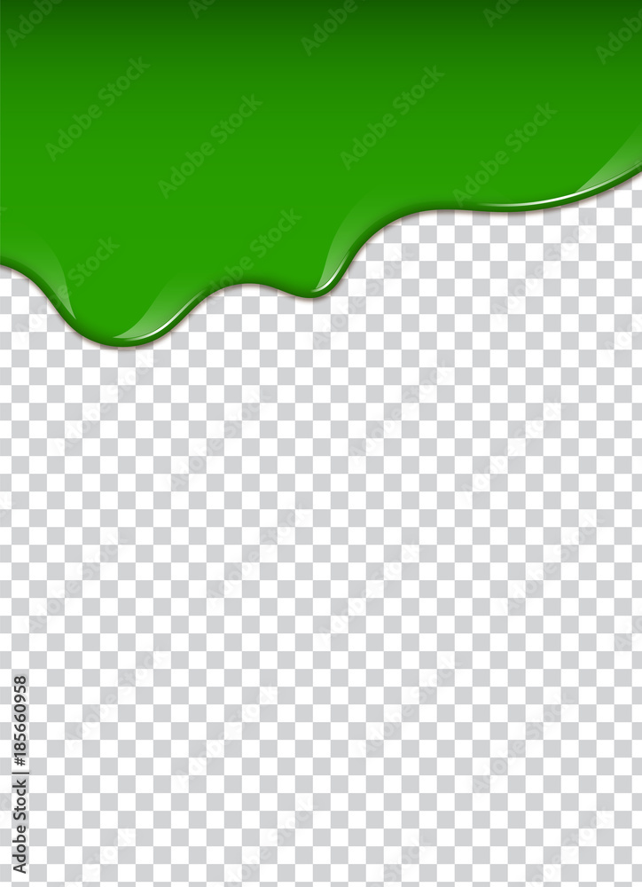 Green liquid, splashes and smudges. Slime vector illustration.