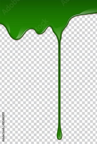 Green liquid, splashes and smudges. Slime vector illustration.