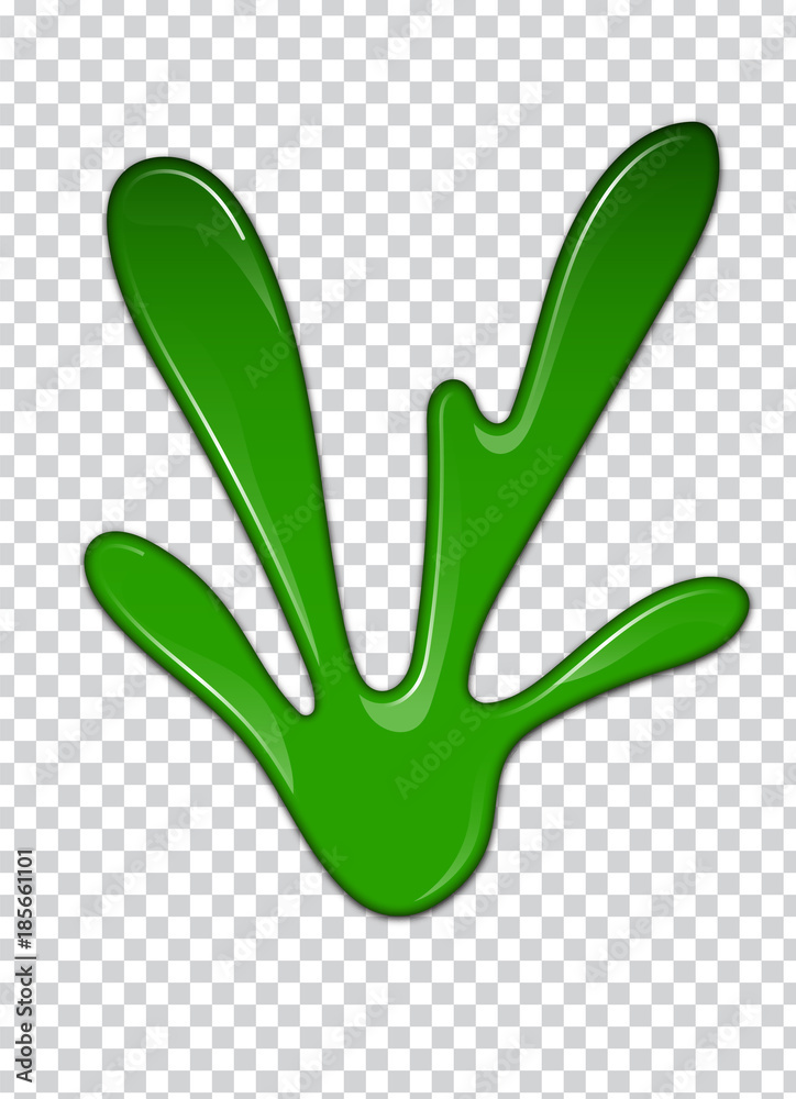 Green liquid, splashes and smudges. Slime vector illustration.