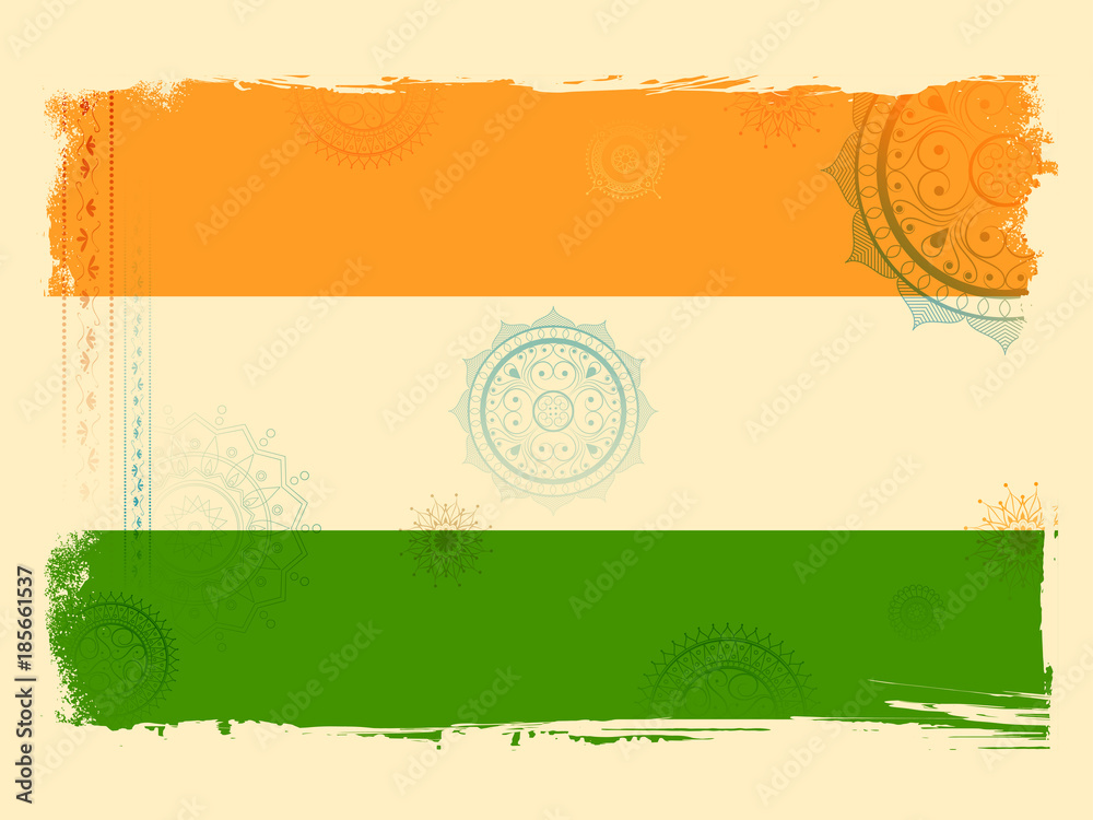 Tricolor Indian Flag background for Republic and Independence Day of ...