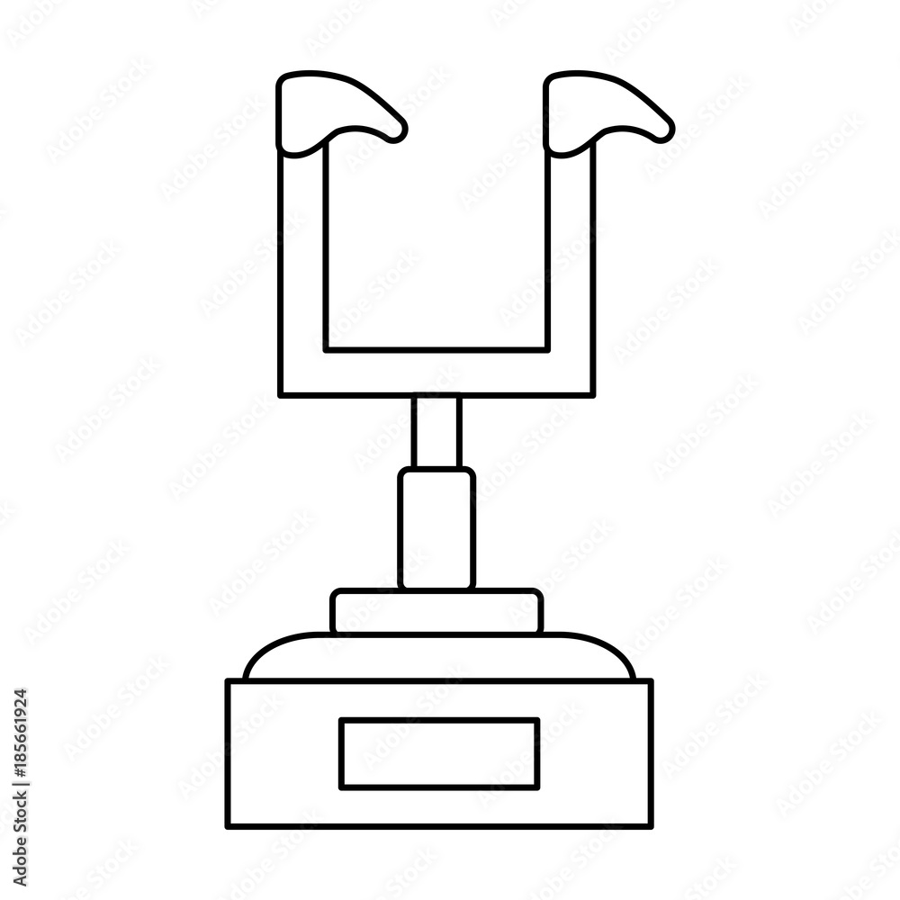 kawaii trophy american football vector illustration kawaii trophy american football vector illustration