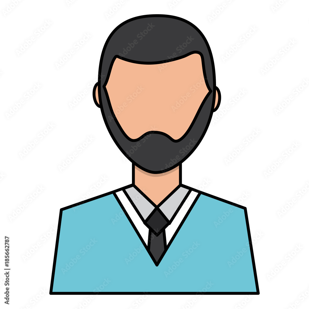 man avatar character male face portrait cartoon vector illustration 