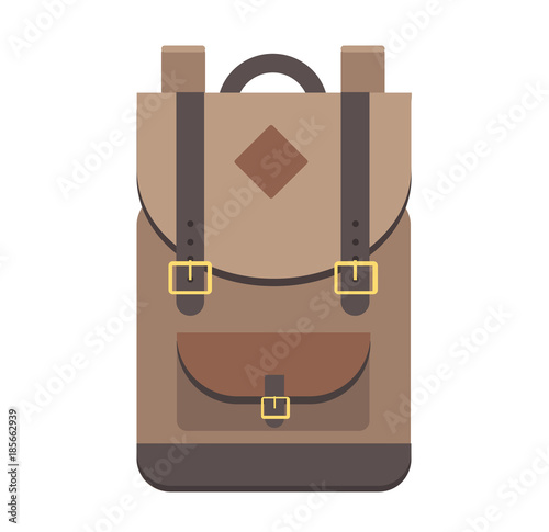 Rucksack Backpack Flat Design Icon