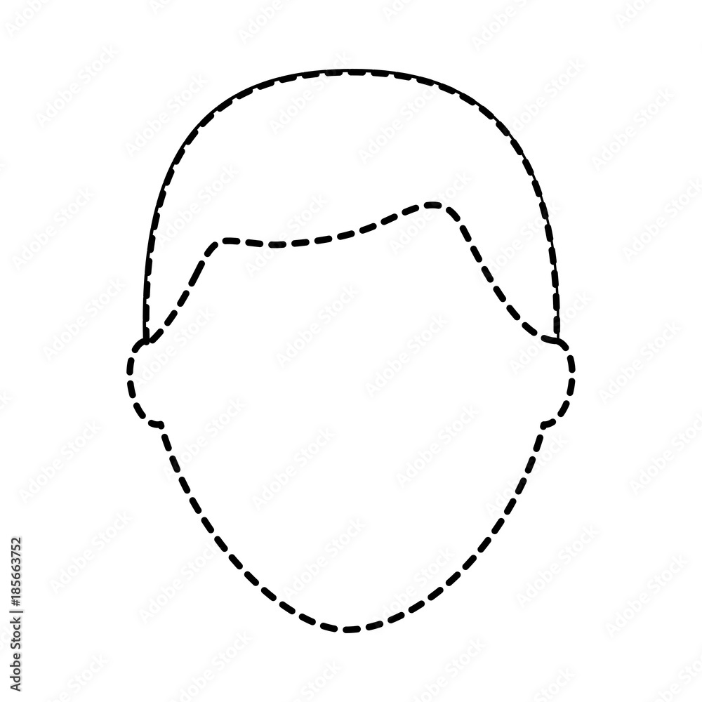 man avatar icon image vector illustration design black dotted line man avatar icon image vector illustration design black dotted line