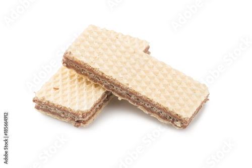 Cracker with creamy layer isolated on white background