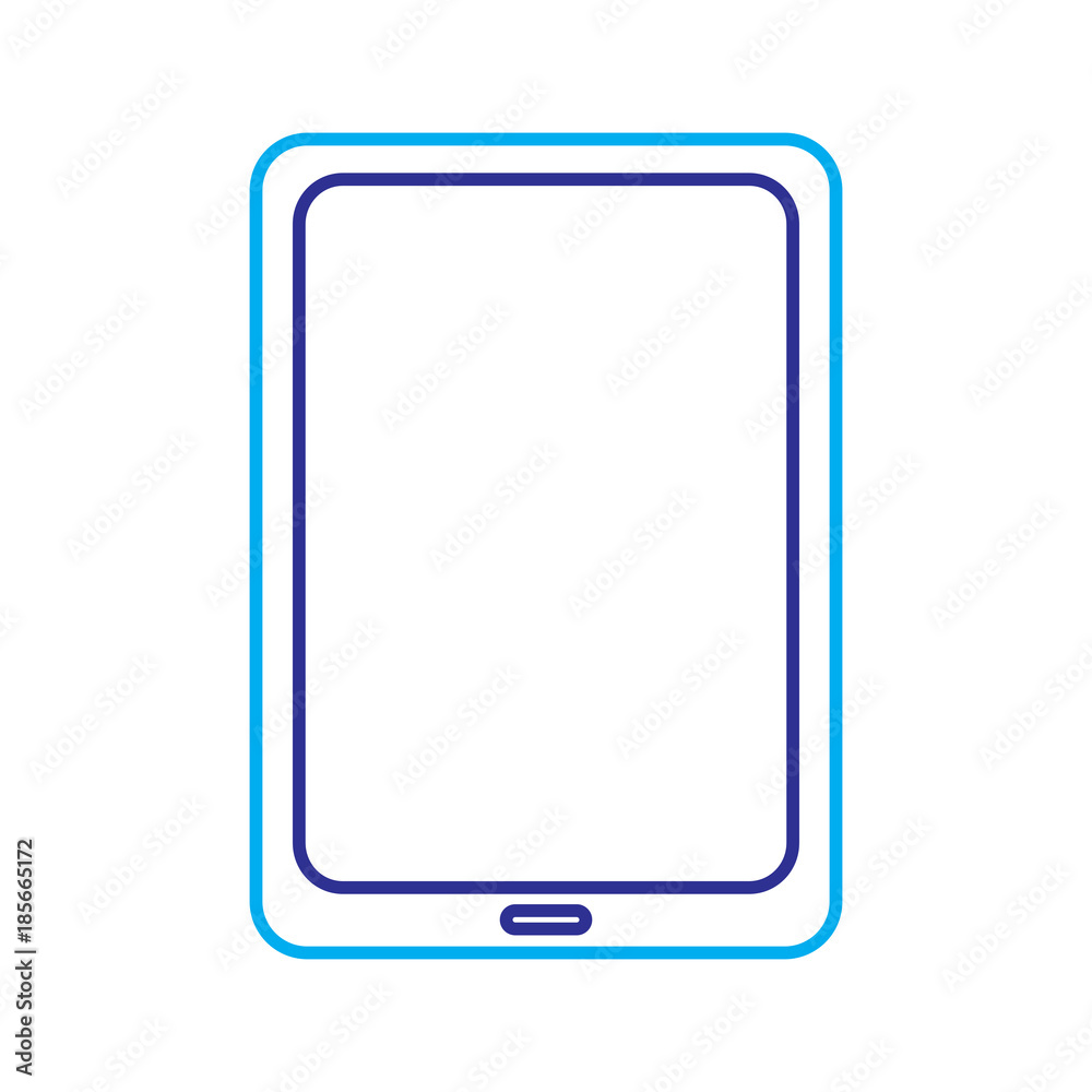 tablet computer technology device wireless vector illustration image outline color image tablet computer technology device wireless vector illustration image outline color image