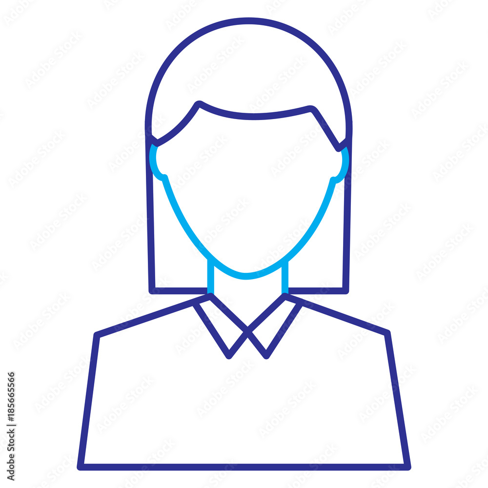 female avatar portrait character woman vector illustration blue purple line image female avatar portrait character woman vector illustration blue purple line image
