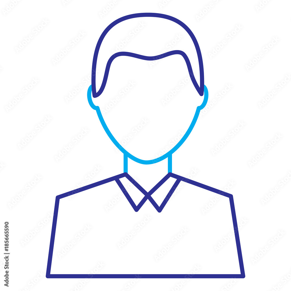 man avatar character male face portrait cartoon vector illustration blue purple line image man avatar character male face portrait cartoon vector illustration blue purple line image
