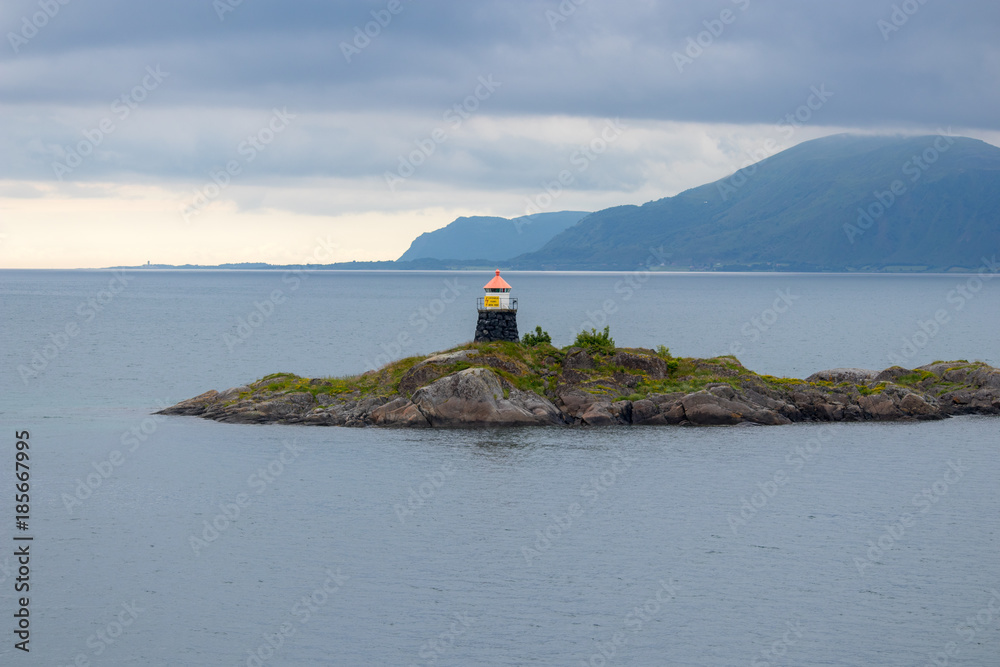 Small lighthouse in Northern Norway.