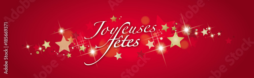 JOYEUSES FÊTES fond rouge