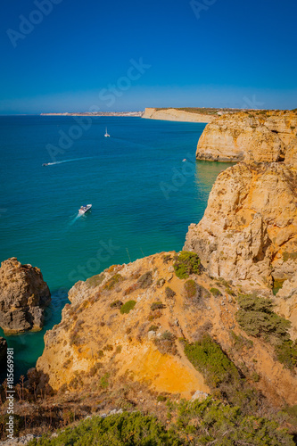 Obraz na płótnie Portugal, Cabo de Sao Vicente, the Most South Westerly point of Europe, cliffs and ocean w salonie