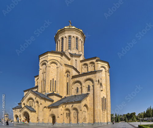 Blick auf die Sameba Kathedrale in Georgien