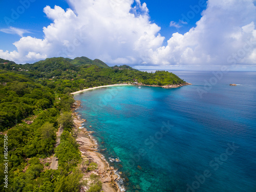 Aerial view  Mahe Island  Seychelles