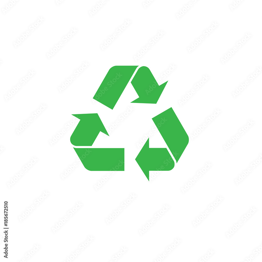 Recycle sign isolated on white background. Recycle icon symbol. Recycle sign isolated on white background. Recycle icon symbol.