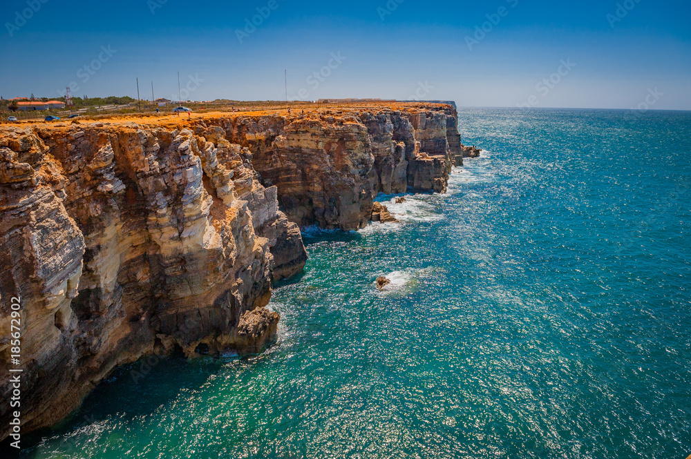 Portugal, Cabo de Sao Vicente, the Most South Westerly point of Europe, cliffs and ocean