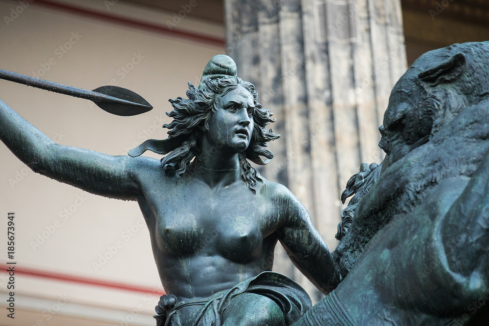 Fighting Amazon Statue in Berlin, Germany