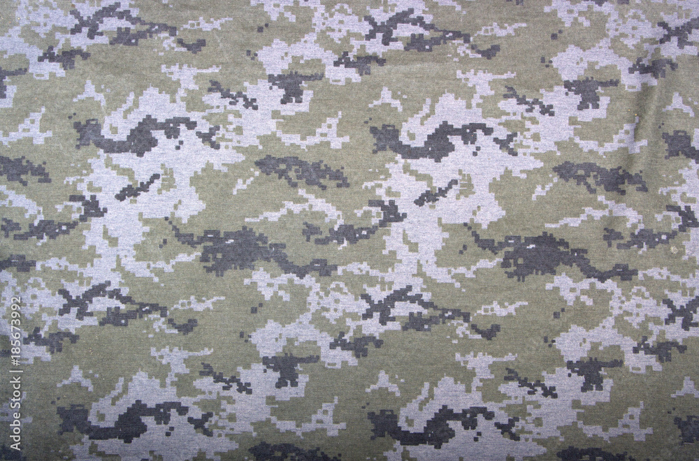 Gray camouflage fabric texture background