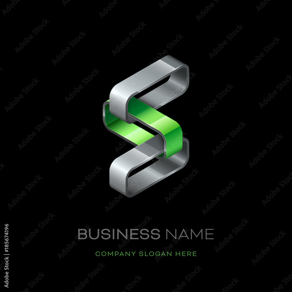 Abstract 3D logo design