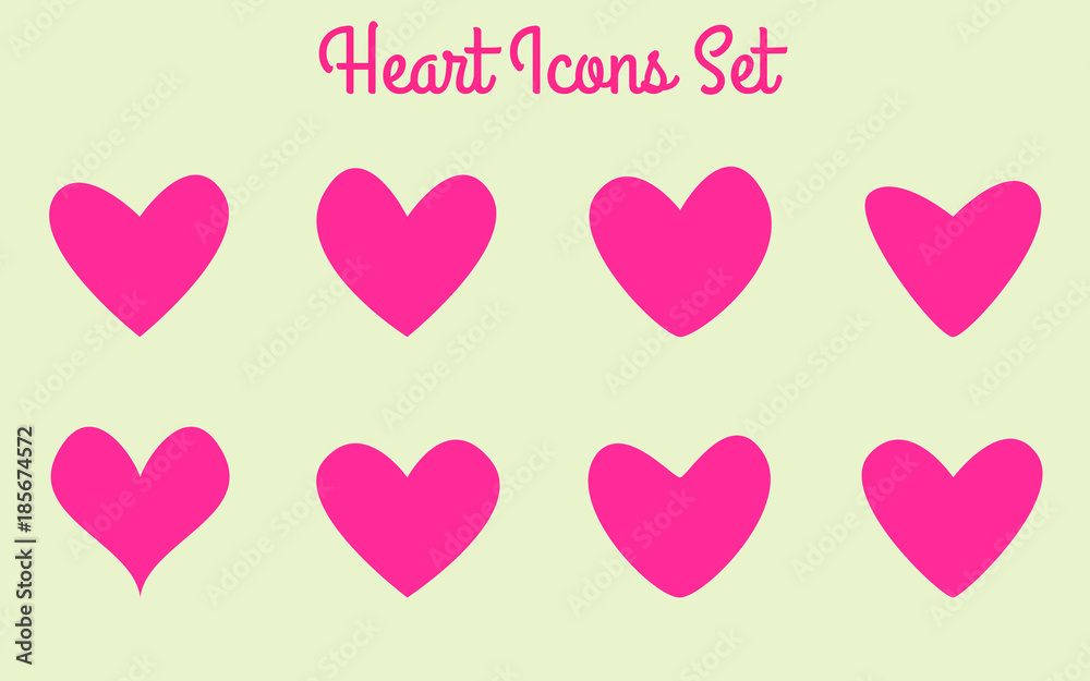 Vector Heart Icons (Valentine Day EPS Icons)