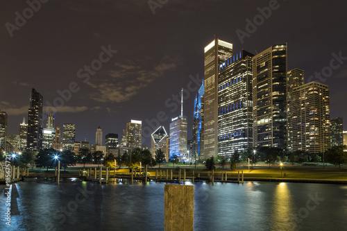 Chicago's Skyline in the Night