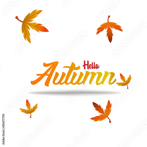 Autumn Leaf Vector Background Template