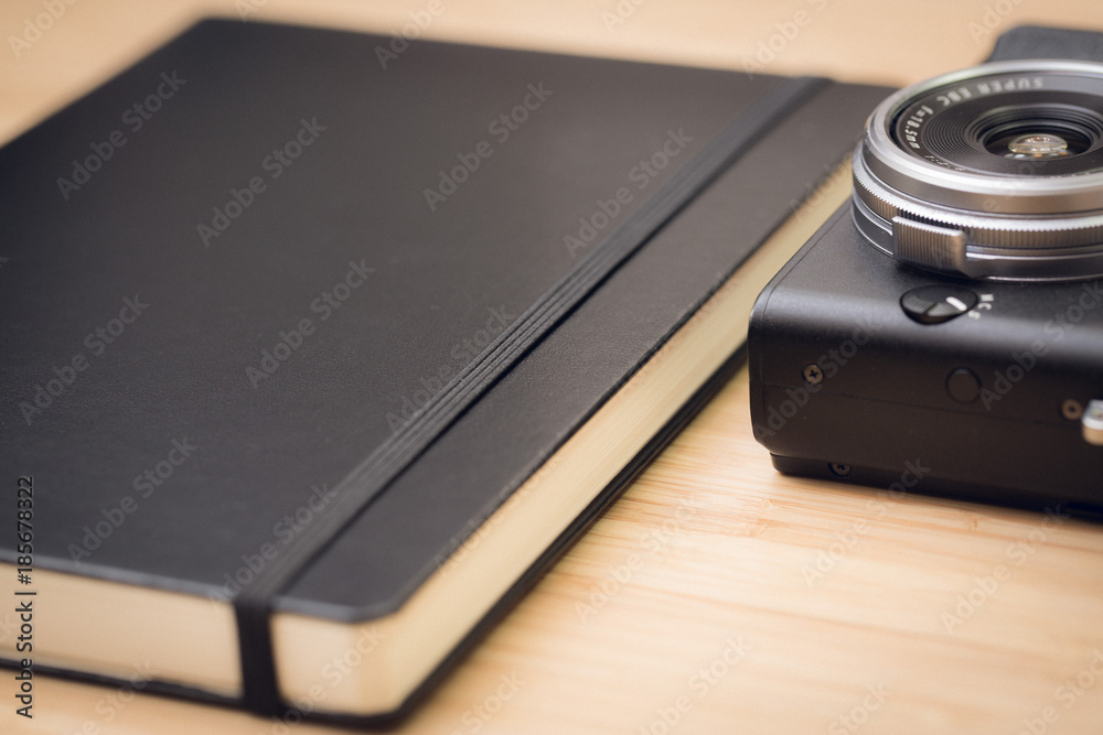 notebook, camera notebook, camera