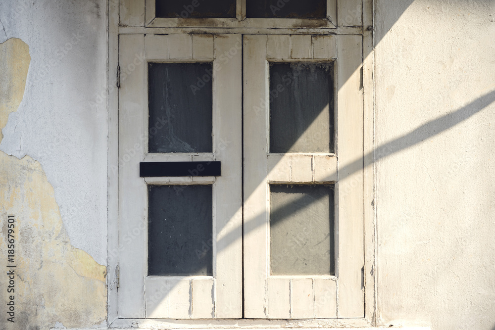 Old windows and wall background photo Old windows and wall background photo