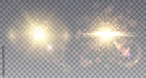 Fotografia, Obraz Two sparkling star explosions